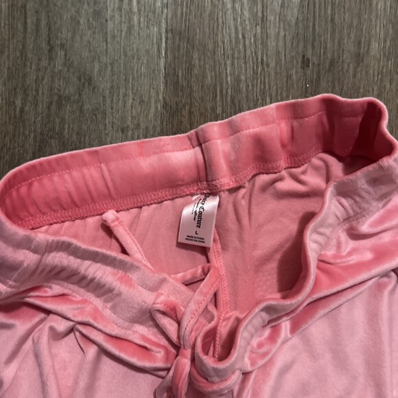 Juicy Couture Sleepwear Pink Tank Top 2 Piece Pajama Set Size L Exc Condition - Picture 3 of 16